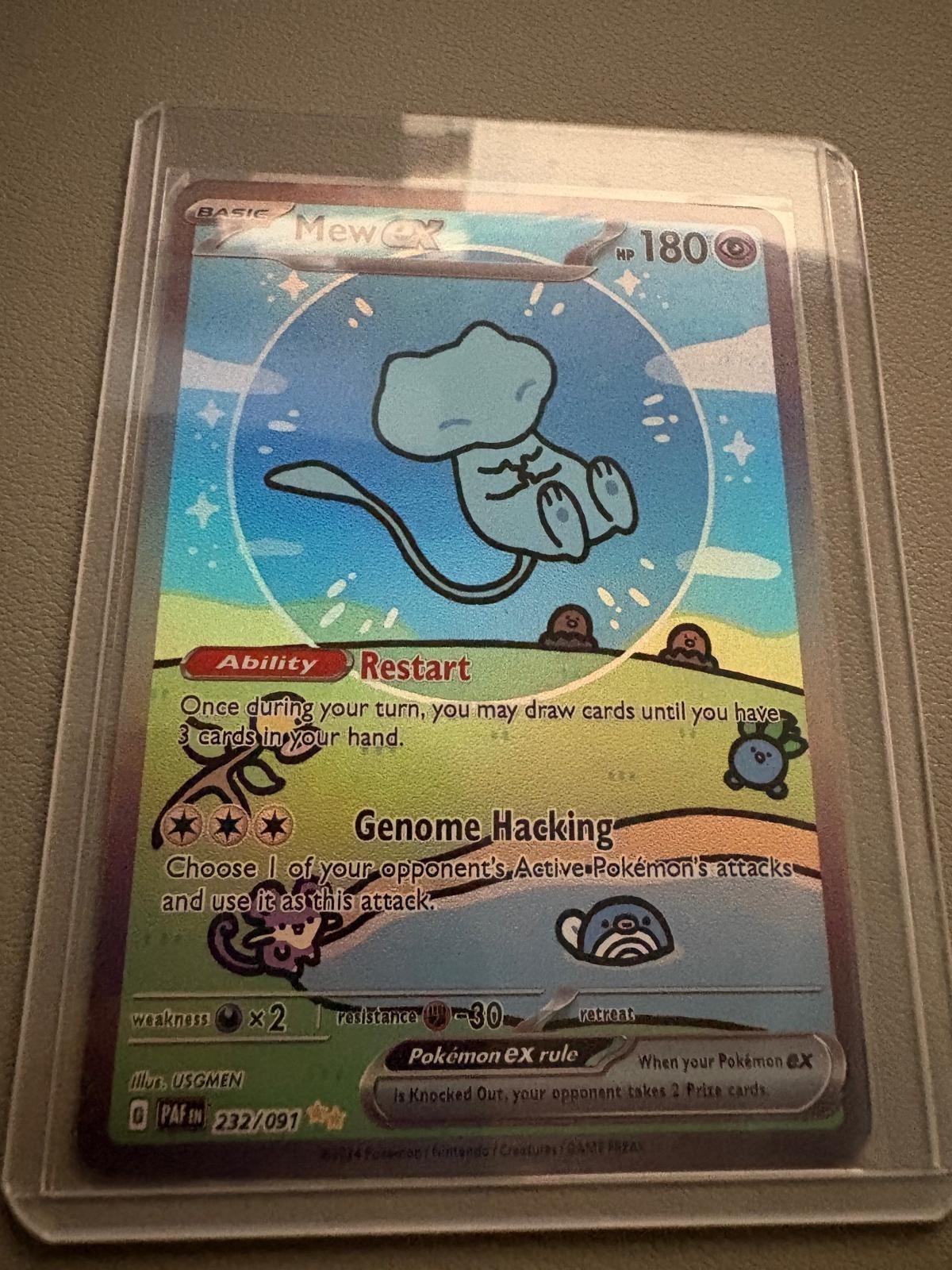 Pokémon TCG Mew ex 232/091 Sv: Paldean Fates SIR Full Art Holo English Pokémon TCG Mew ex 232/091 Sv: Paldean Fates SIR Full Art Holo English