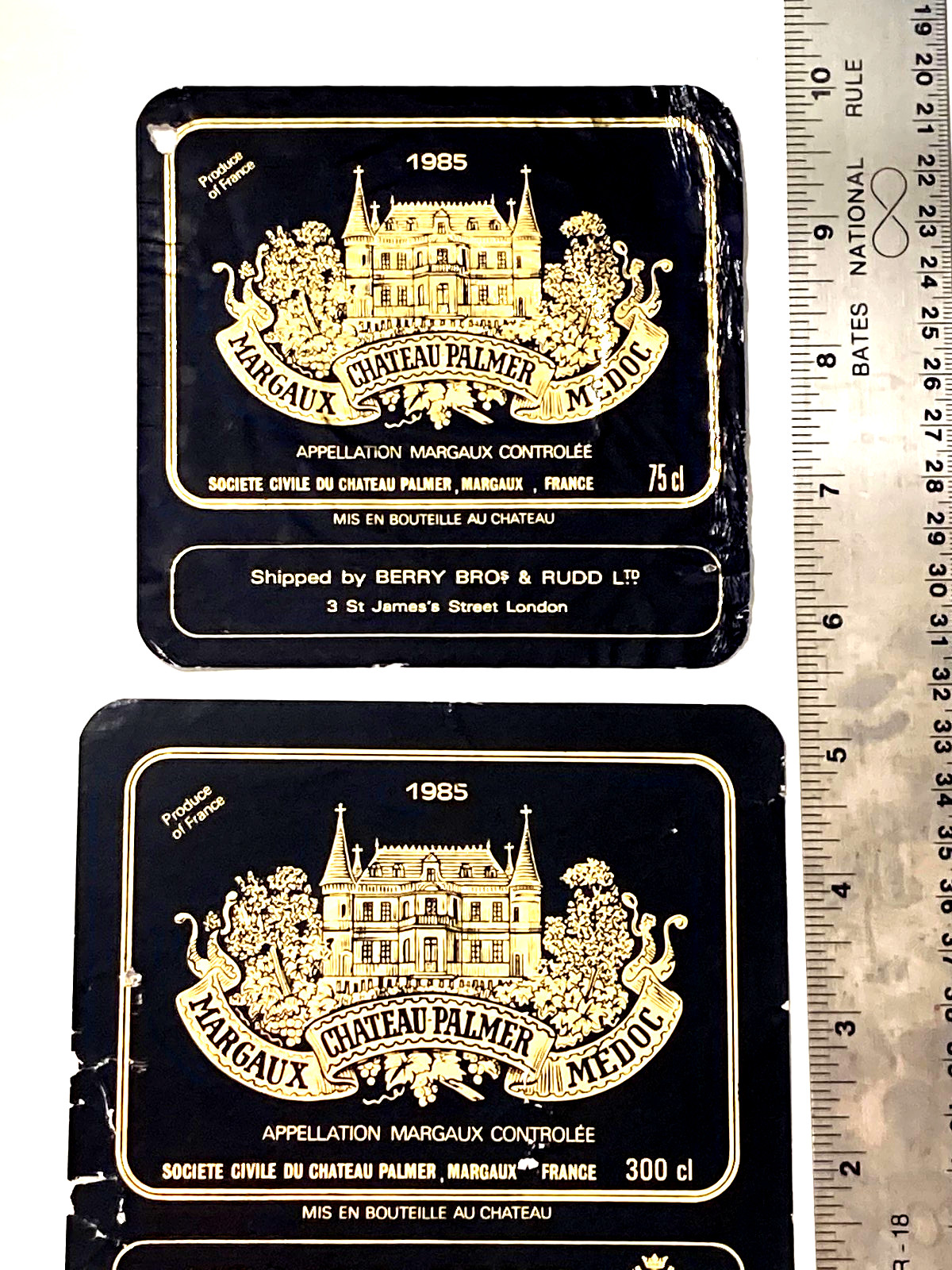 Chateau Palmer 1985 Margaux Medoc Wine Labels France French Etiquette de Vin Chateau Palmer 1985 Margaux Medoc Wine Labels France French Etiquette de Vin