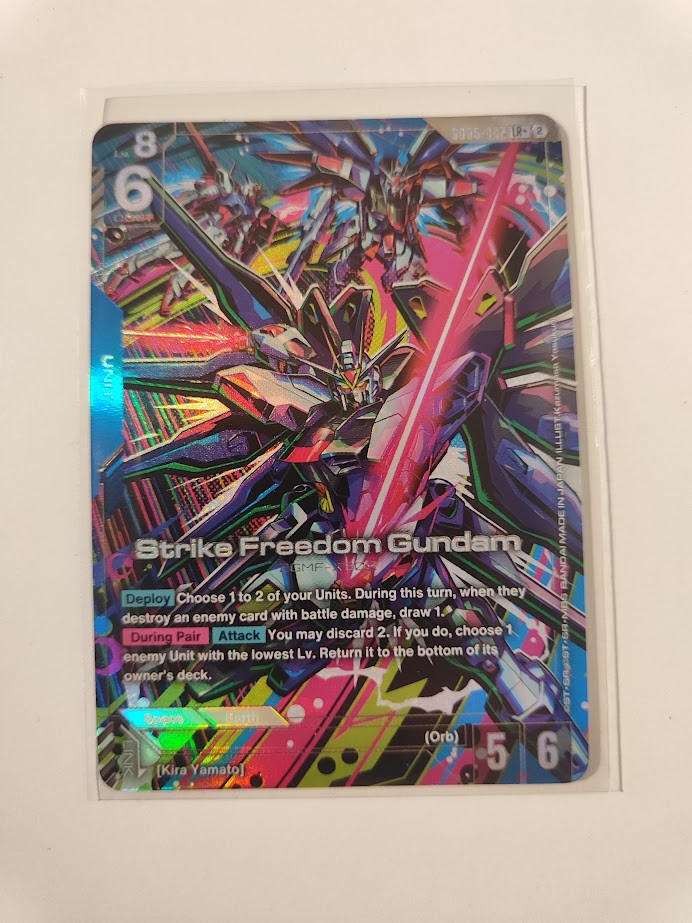 Gundam Tcg Freedom Ascension Gd05-002 Strike Freedom Gundam Lr+ Alt Art Gundam Tcg Freedom Ascension Gd05-002 Strike Freedom Gundam Lr+ Alt Art