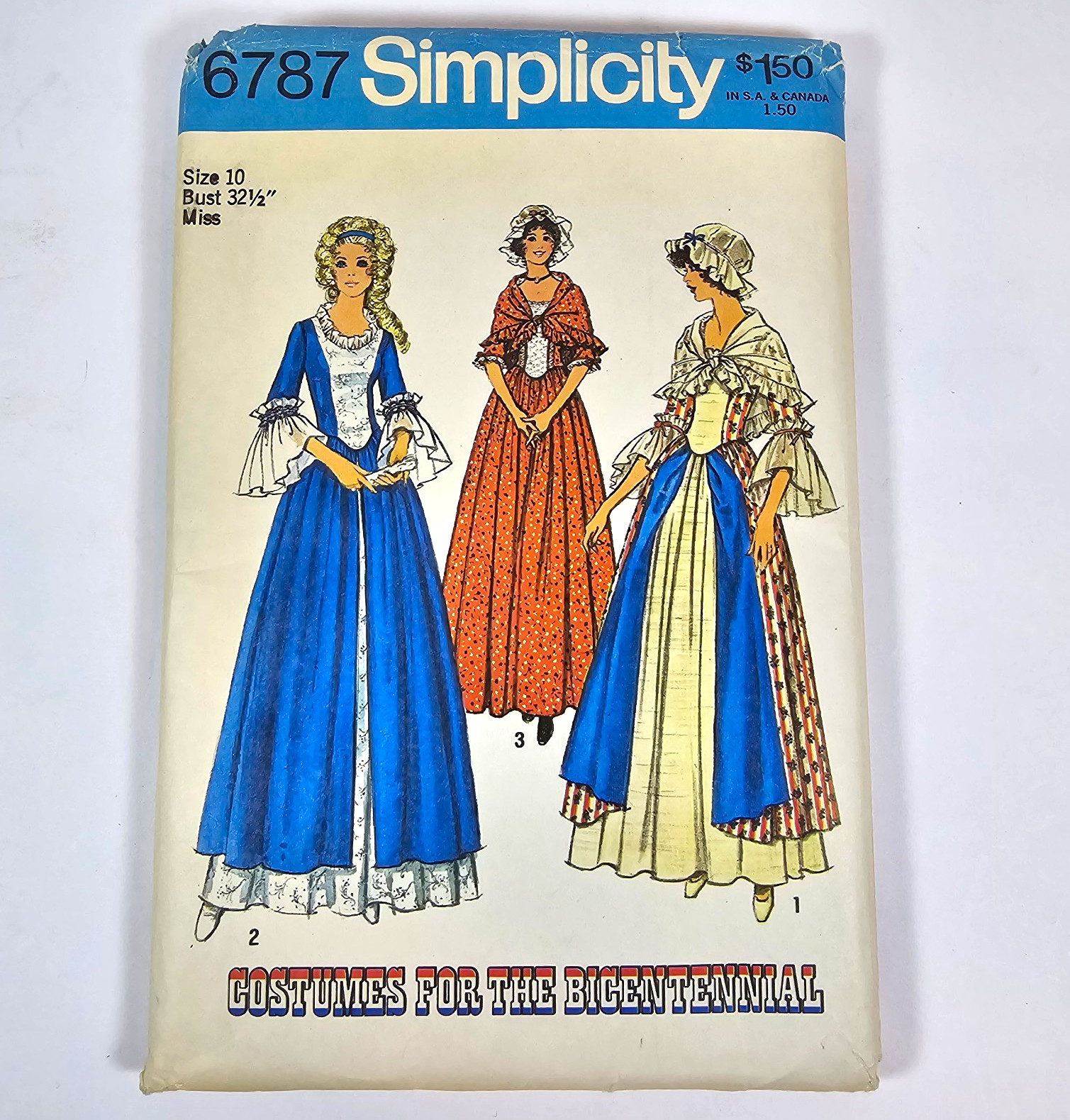 Vintage 1974 Simplicity 6787 – Colonial Bicentennial Costume Pattern Uncut