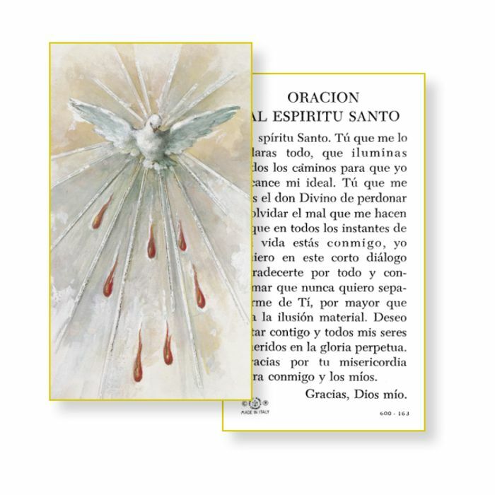 Oracion Al Espiritu Santo - Spanish - Paperstock Holy Card Oracion Al Espiritu Santo - Spanish - Paperstock Holy Card