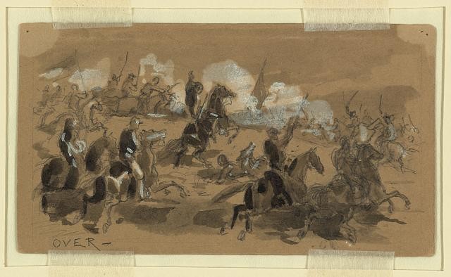 Photo:American Civil War Cavalry Charge 1860s Alfred Rudolph Waud
