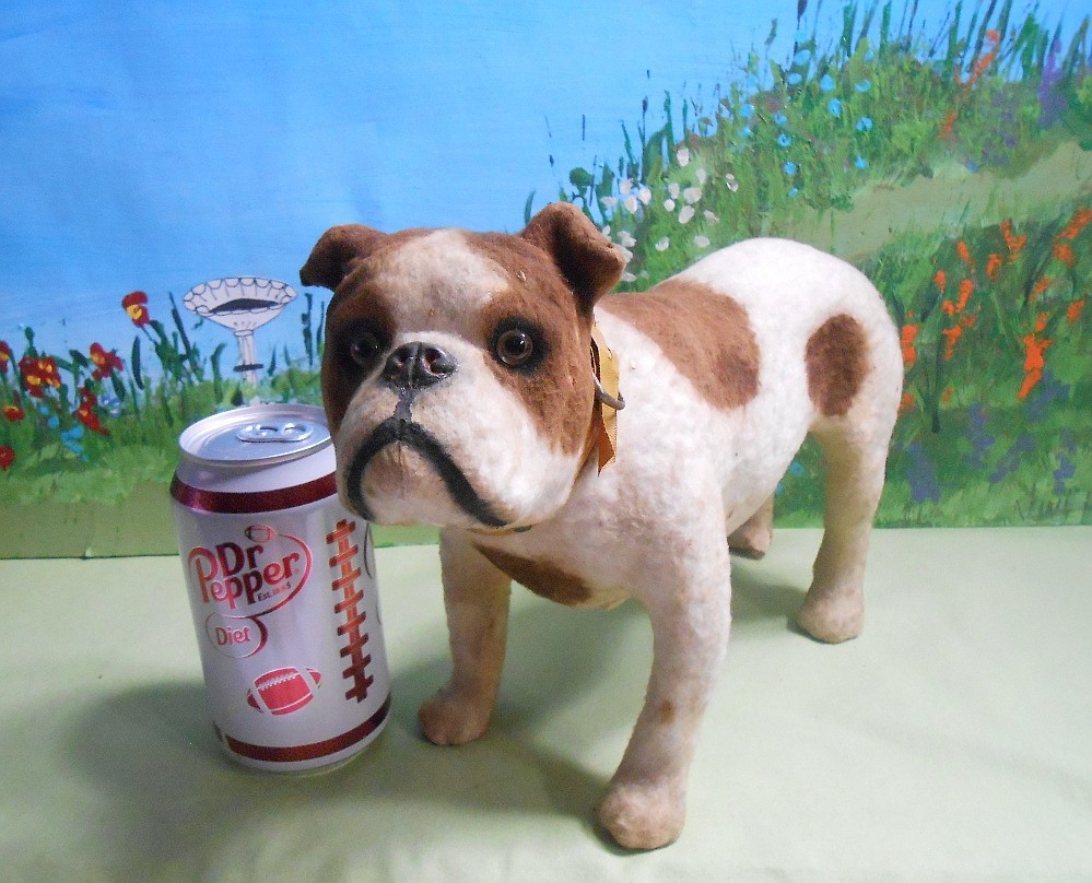 Antique German Bulldog Candy Container -Glass Eyes, 8 1/2 Antique German Bulldog Candy Container -Glass Eyes, 8 1/2