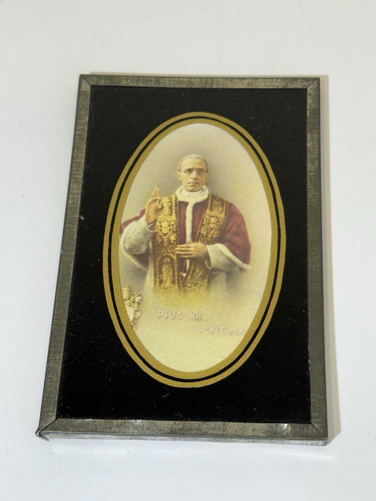 Vintage Pope Pius XII Framed Portrait Catholic Religious Art 1940s 5x6 Vintage Pope Pius XII Framed Portrait Catholic Religious Art 1940s 5x6