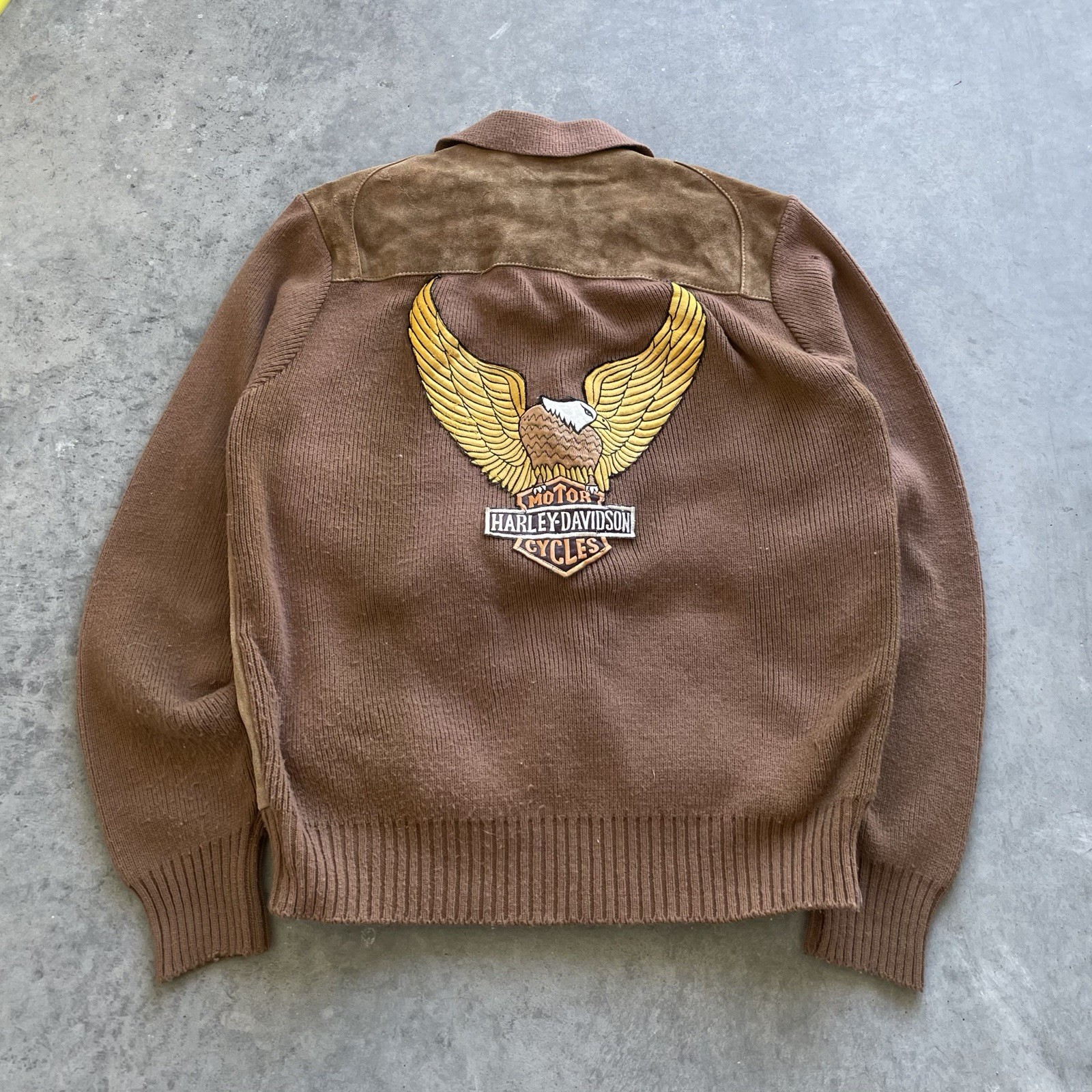 True Vintage 1970s Custom Harley Davidson Patch Suede Leather Jacket True Vintage 1970s Custom Harley Davidson Patch Suede Leather Jacket