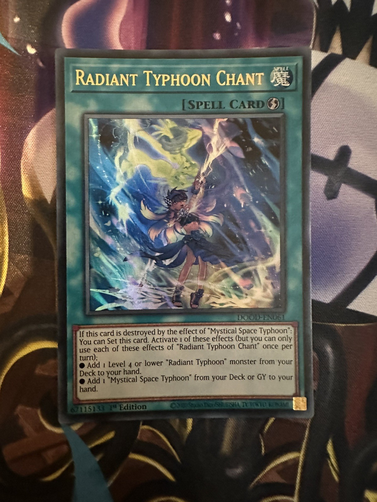 Yugioh Radiant Typhoon Chant DOOD-EN061 Ultra Rare 1st Edition