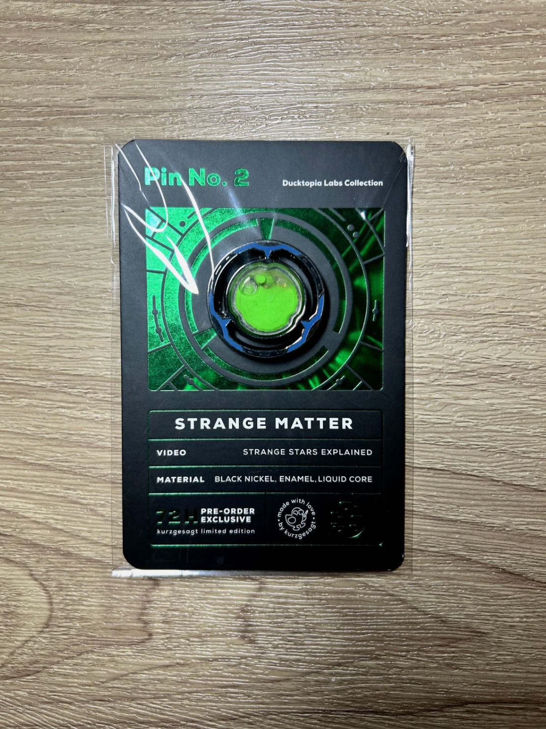 KURZGESAGT LIMITED EDITION STRANGE MATTER PIN #2