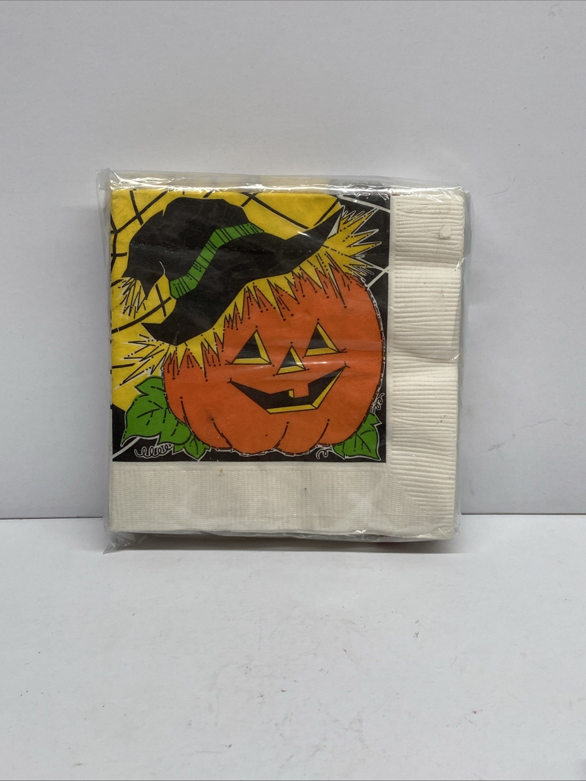 20 Sealed Vintage Halloween Jack O\' Lantern Pumpkin Paper Napkins Party Supplies 20 Sealed Vintage Halloween Jack O\' Lantern Pumpkin Paper Napkins Party Supplies