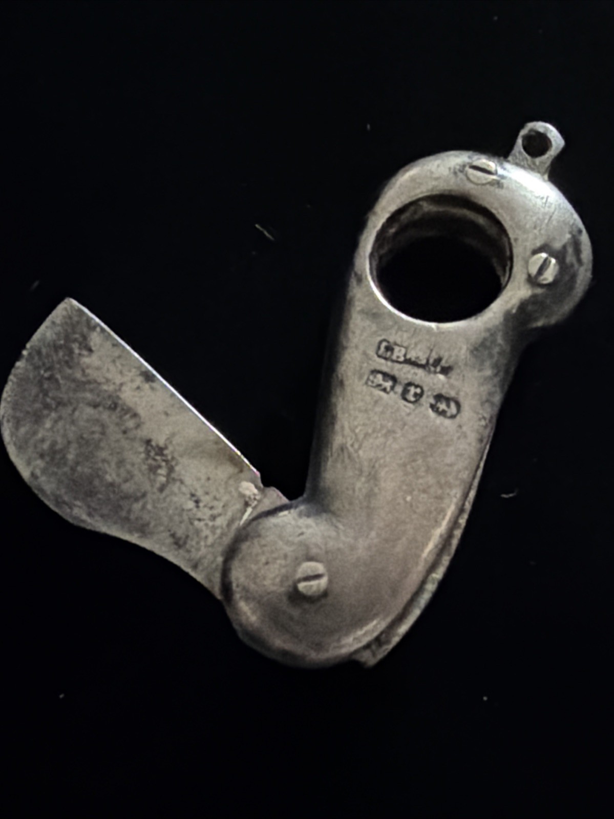 RARE Antique Sterling Silver 925 Cigar Cutter Marked W/ Hallmark Of The Lion RARE Antique Sterling Silver 925 Cigar Cutter Marked W/ Hallmark Of The Lion