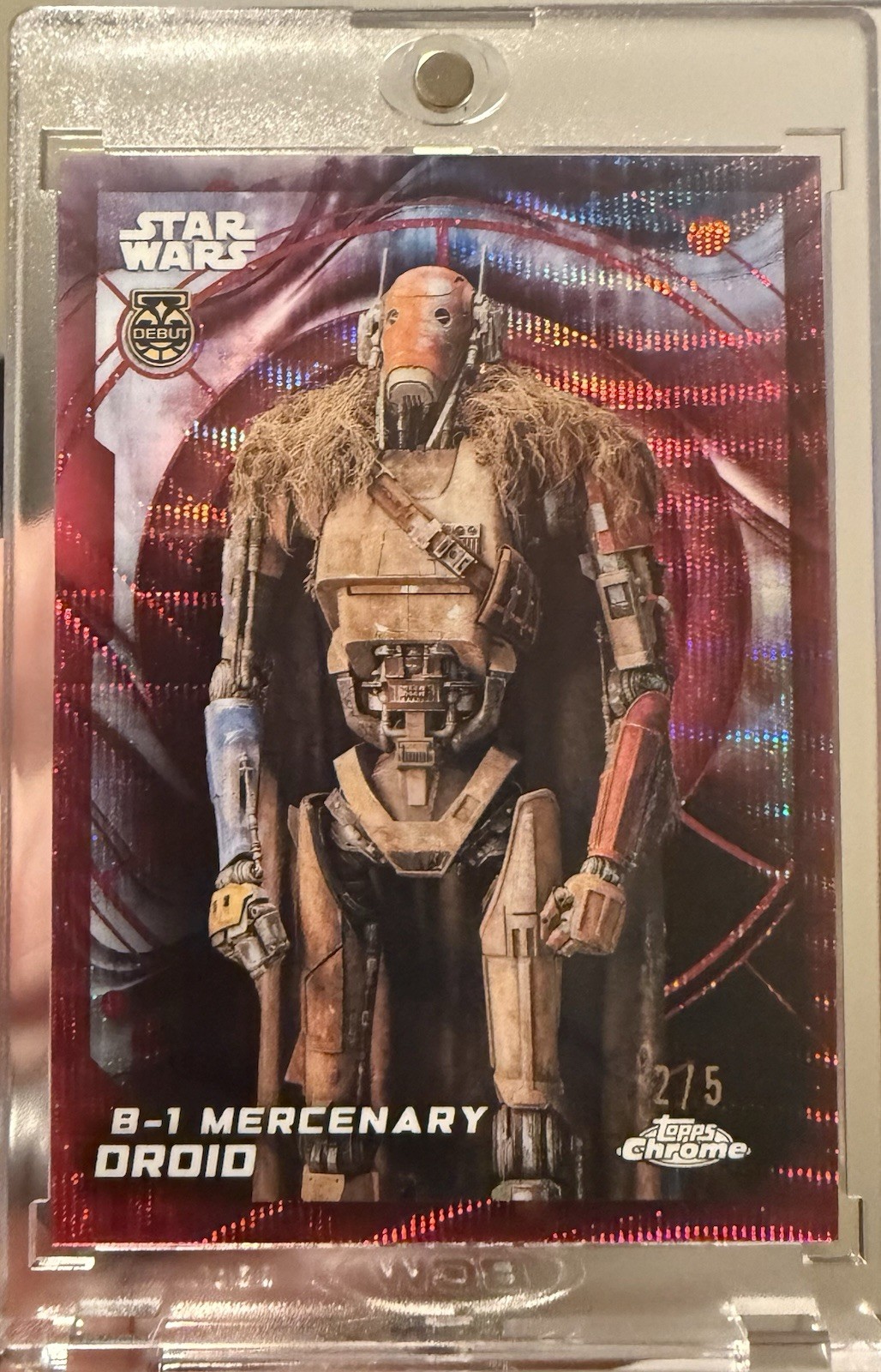 2026 Topps Chrome Star Wars B-1 Mercenary Droid Dathomir Red Refractor /5
