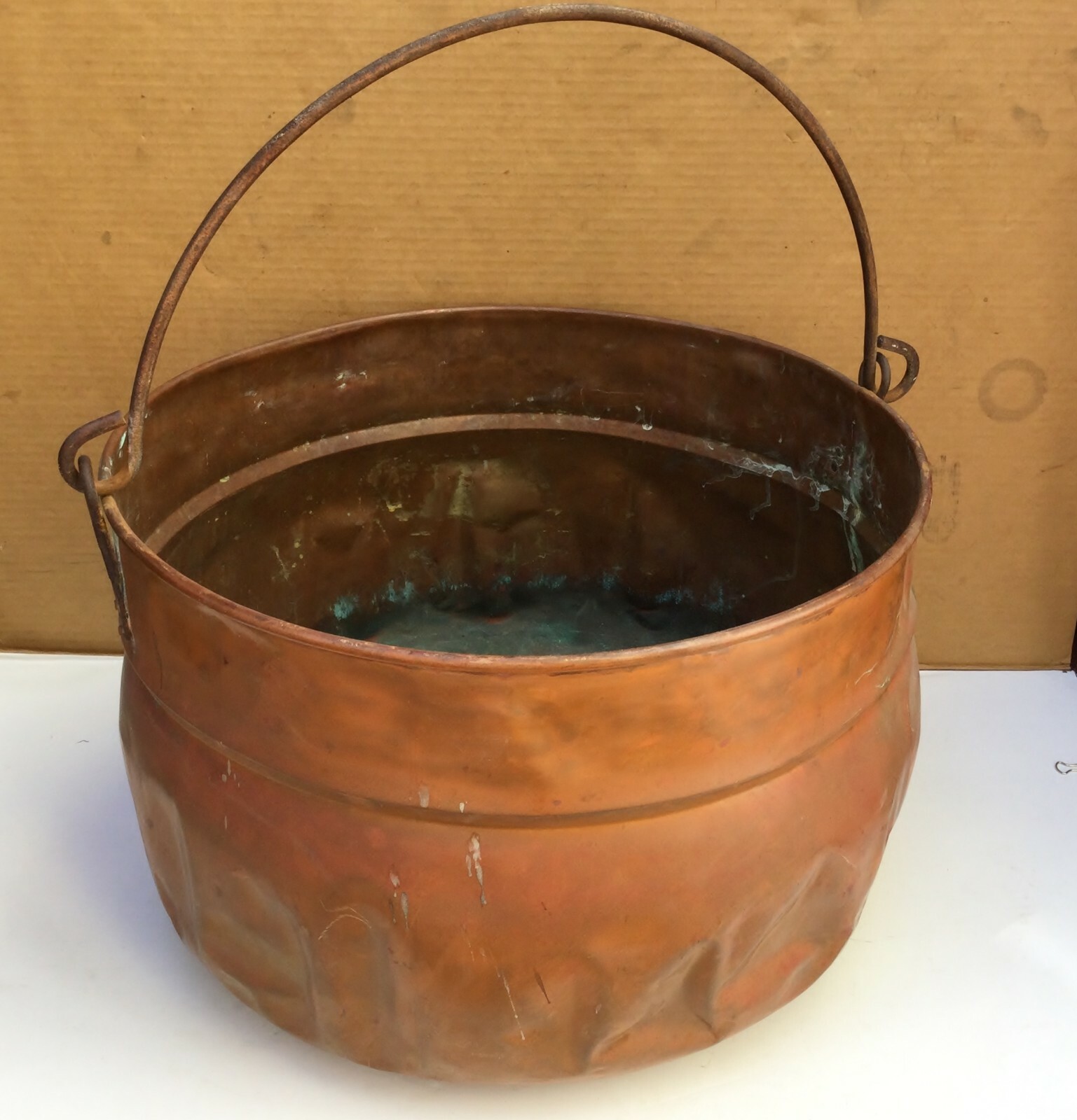 Vintage Very Large Cooper Pot With Handle 12 Vintage Very Large Cooper Pot With Handle 12