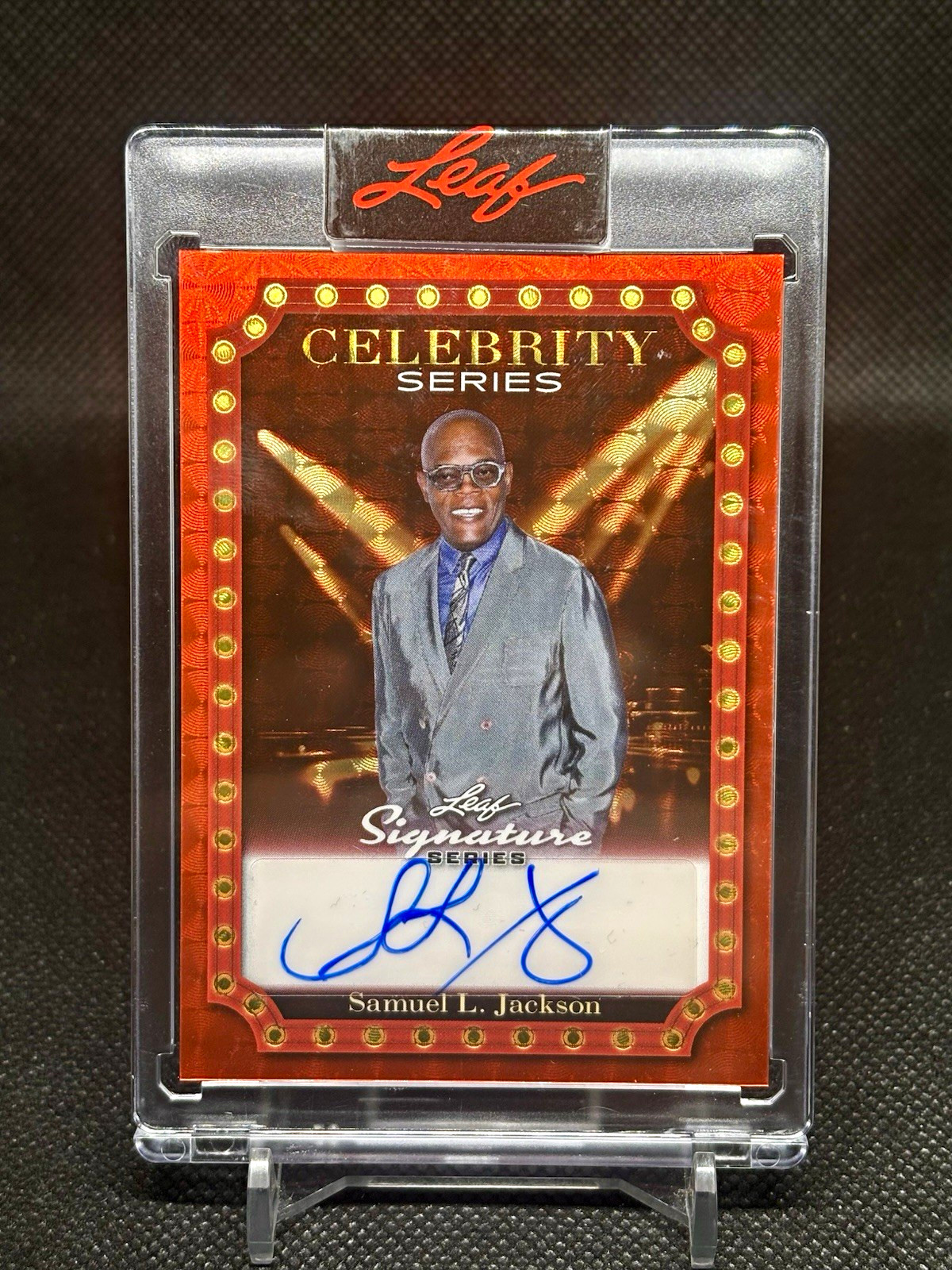 Samuel L Jackson 2026 Leaf Signature Series 1/1 Red Flood Super Fractor Auto🔥 Samuel L Jackson 2026 Leaf Signature Series 1/1 Red Flood Super Fractor Auto🔥