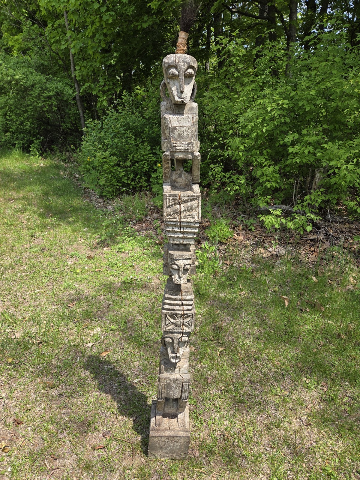 Antique African Hand- Carved Totem, 68 Antique African Hand- Carved Totem, 68