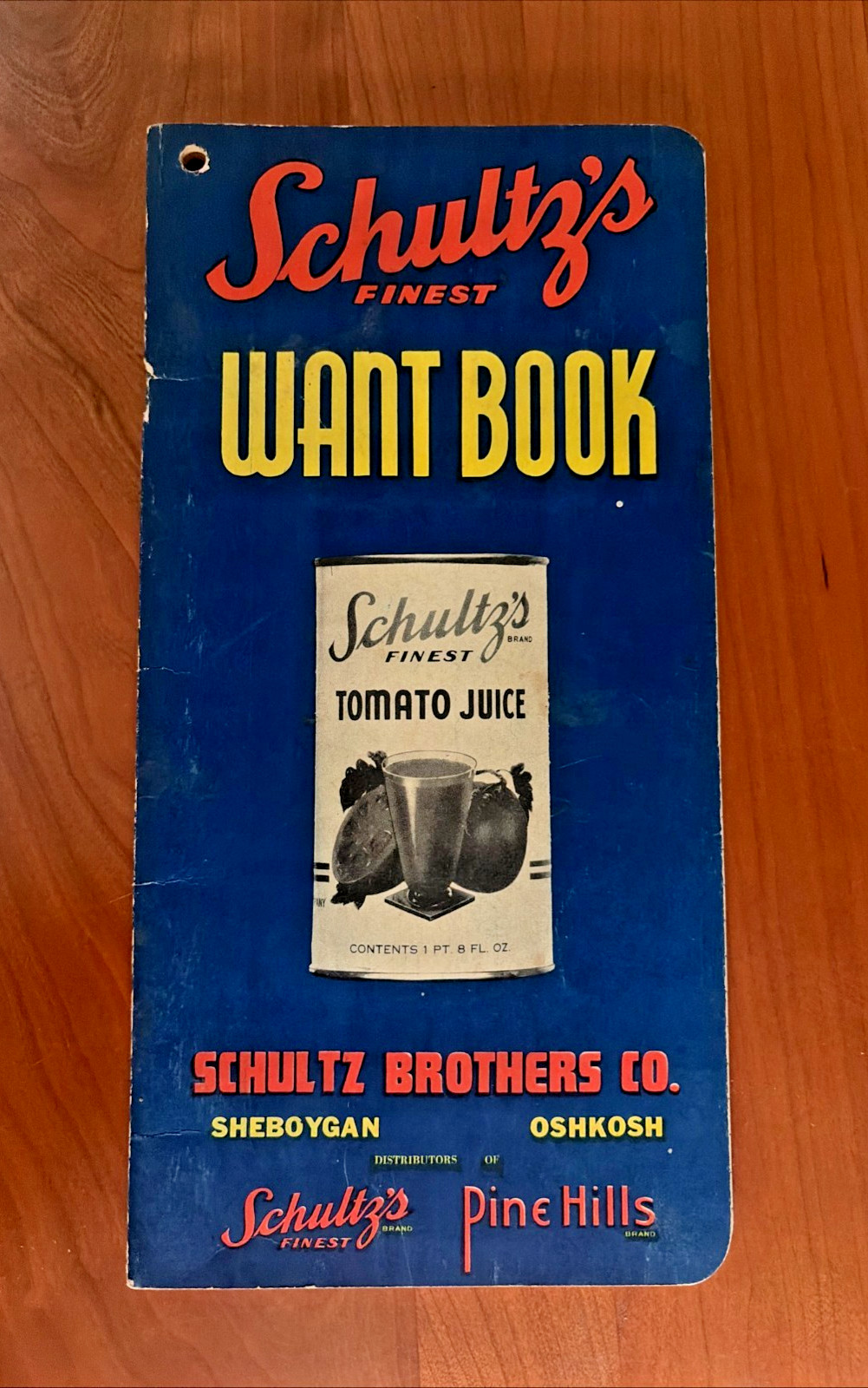 FREE SHIP Schultz's Finest Want Book Sheboygan Oshkosh Wisconsin Notebook FREE SHIP Schultz's Finest Want Book Sheboygan Oshkosh Wisconsin Notebook