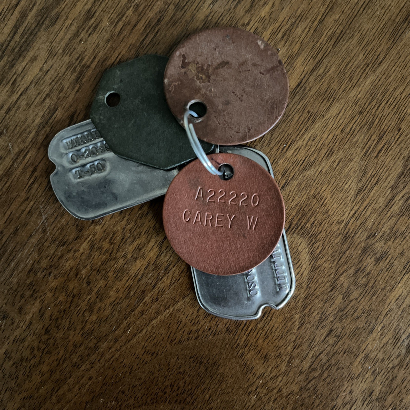 5 Lot RARE Dog Tags WWII Identity Discs Royal Australian Air Force & US Officer 