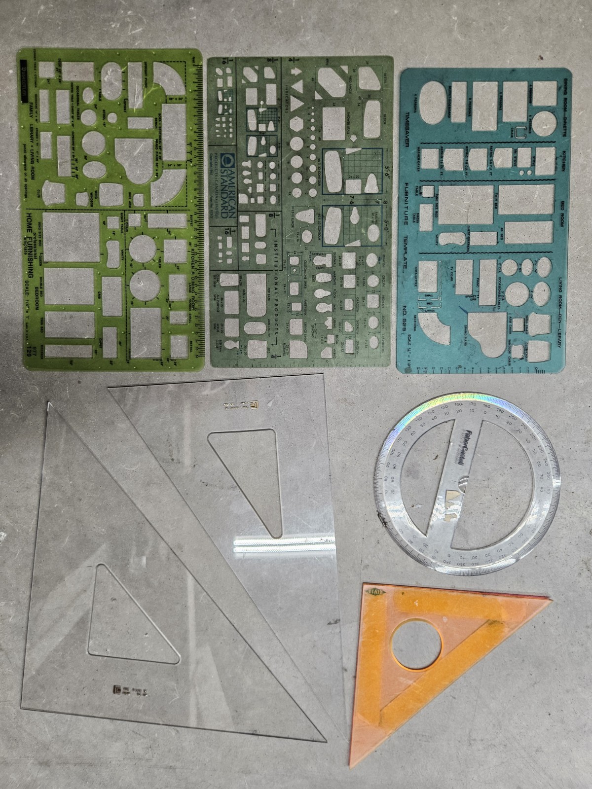 Vintage Architectural Template Drafting Lot Staedtler Faber Castell Triangles Vintage Architectural Template Drafting Lot Staedtler Faber Castell Triangles