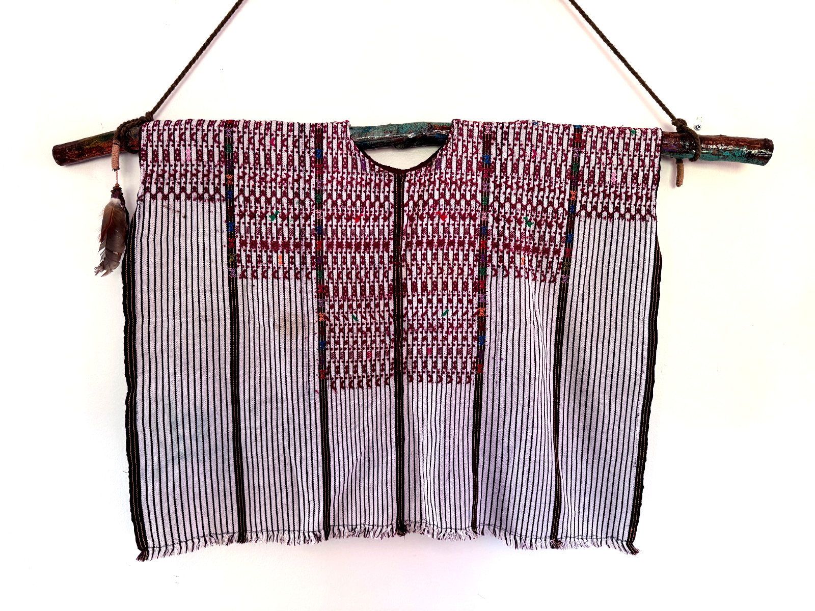 Vintage Guatemalan Huipil Textile Panel Woven Embroidered Wall Hanging Boho Deco Vintage Guatemalan Huipil Textile Panel Woven Embroidered Wall Hanging Boho Deco