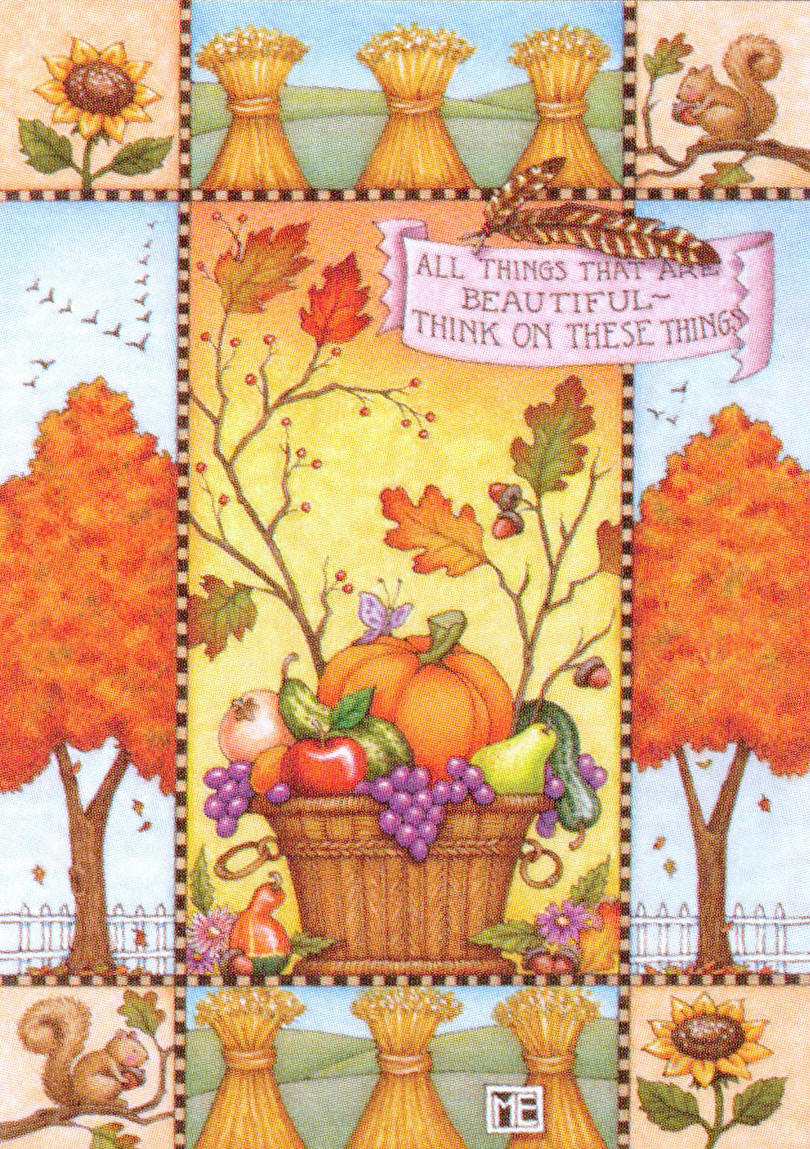 ALL THINGS BEAUTIFUL-Handcrafted Fall Fridge Magnet-w/Mary Engelbreit art ALL THINGS BEAUTIFUL-Handcrafted Fall Fridge Magnet-w/Mary Engelbreit art