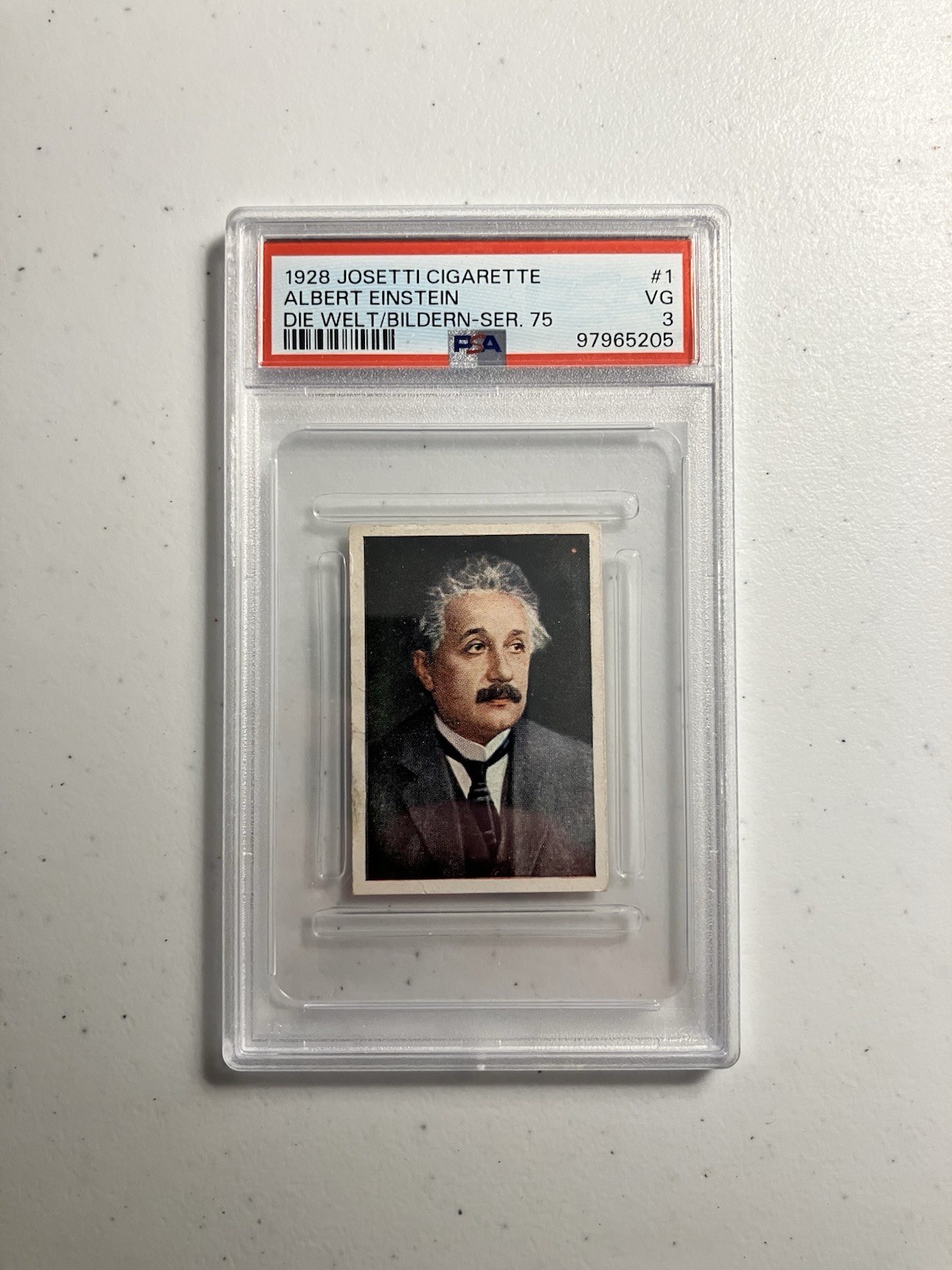 Josefetti 1928 Die Welt/Bildern-Ser. 75 #1 Albert Einstein PSA 3 Josefetti 1928 Die Welt/Bildern-Ser. 75 #1 Albert Einstein PSA 3