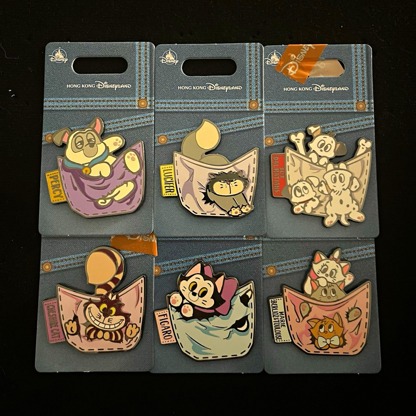 Disney Hong Kong Disneyland Disney Pets Enamel Pin Set Lot - Theme Parks 2026