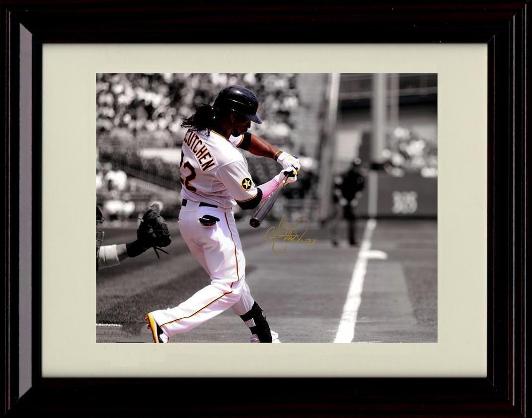 Gallery Framed Andrew McCutchen - Swinging Black and White and Color - Pirates