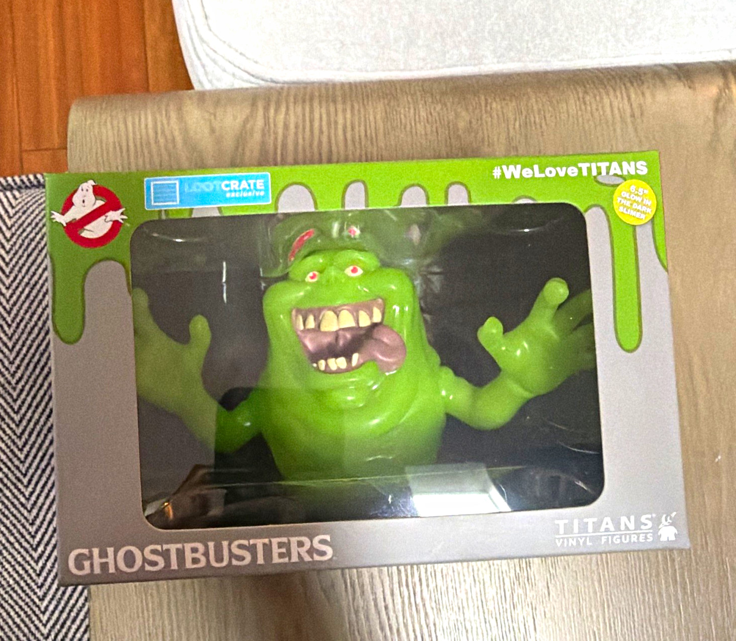Titan Merchandise Ghostbusters Slimer Vinyl Figure Glow in the Dark Loot Crate Titan Merchandise Ghostbusters Slimer Vinyl Figure Glow in the Dark Loot Crate