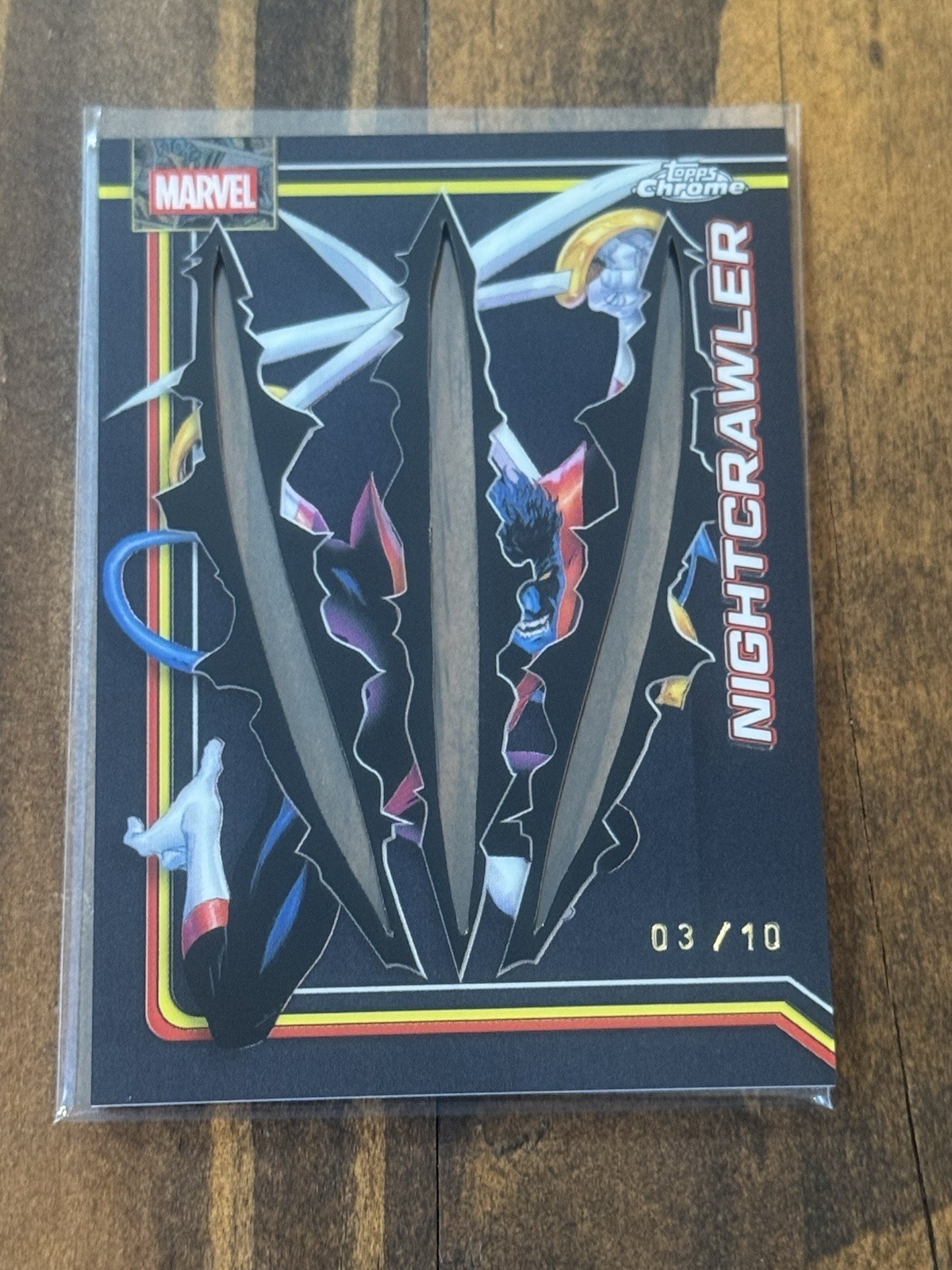 2026 TOPPS CHROME MARVEL NIGHTCRAWLER CLAWED BLACK /10 #087 2026 TOPPS CHROME MARVEL NIGHTCRAWLER CLAWED BLACK /10 #087