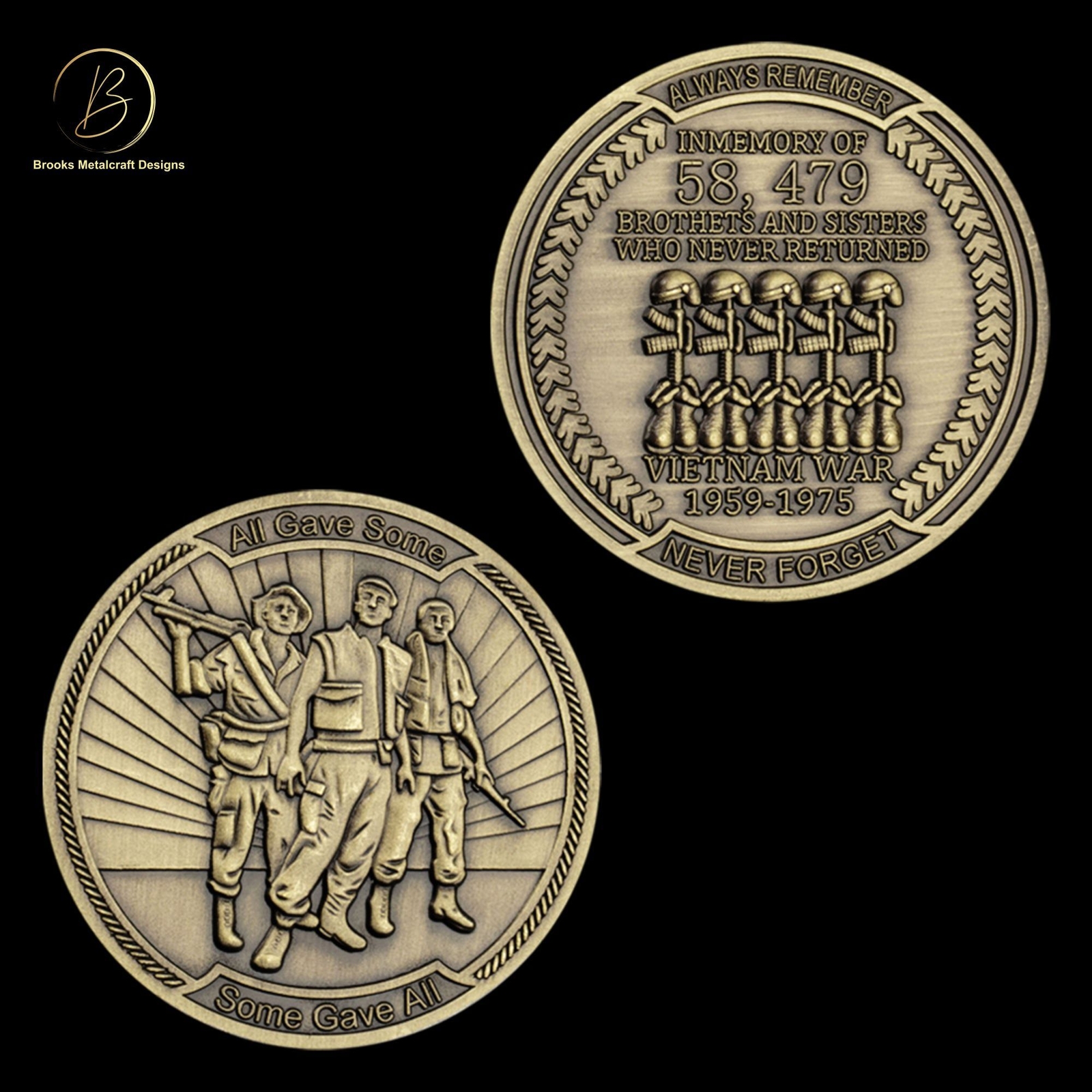 Vietnam Veteran Always Remember Challenge Coin Vietnam Veteran Always Remember Challenge Coin