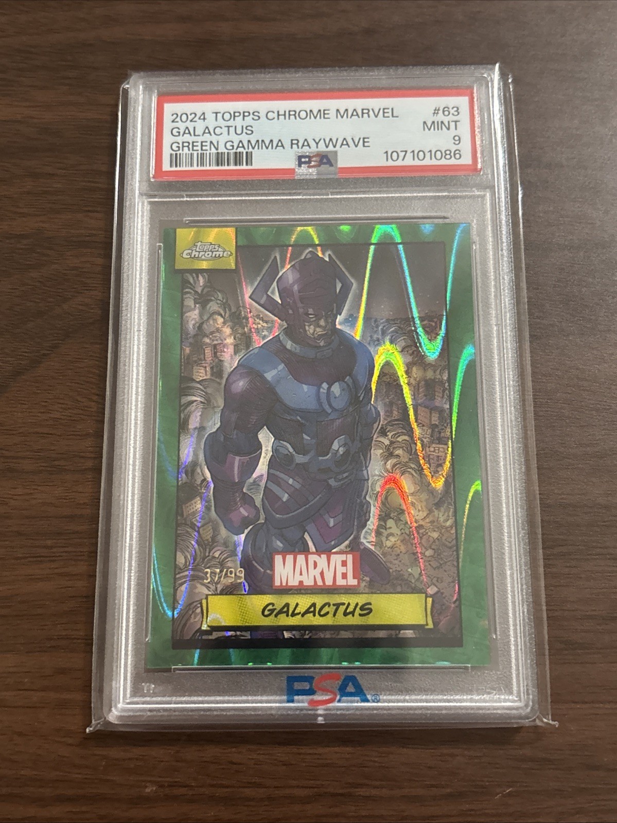 2024 Topps Chrome Galactus Green Gamma Raywave PSA 9 /99 2024 Topps Chrome Galactus Green Gamma Raywave PSA 9 /99