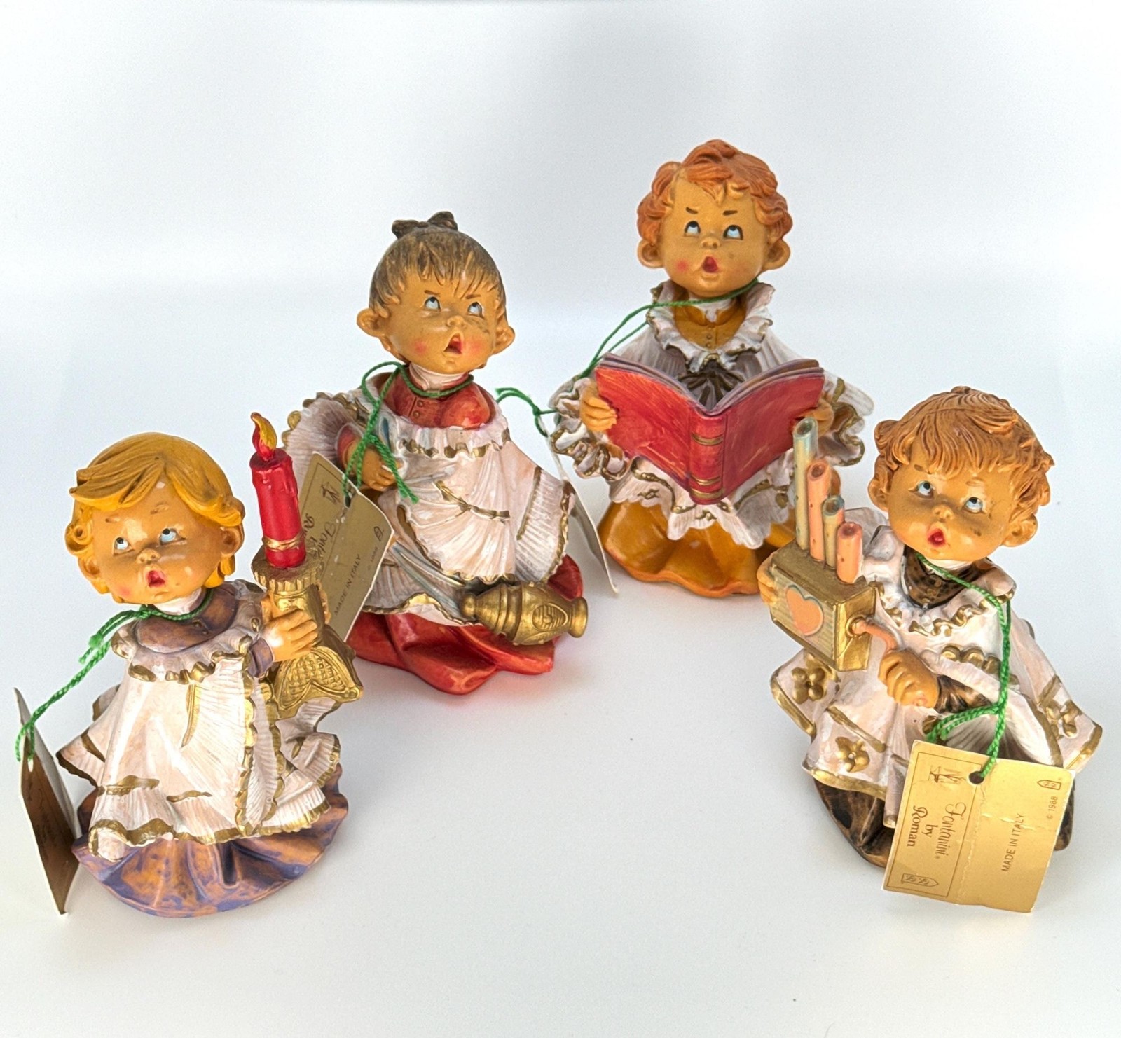 Fontanini Simonotti 4 Pc Choir Boys Italy 1987 With Tags
