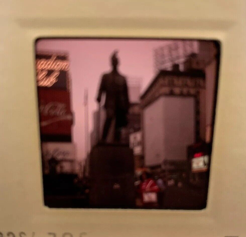 1973 Kodachrome Times Square Coca Cola Canadian Club New York NYC Photo Slide #9