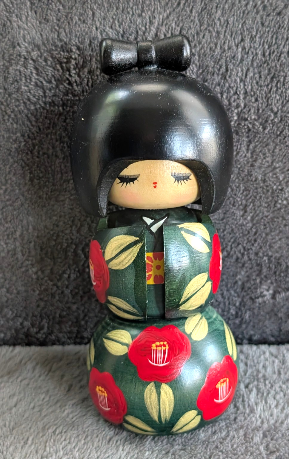 Vtg Creative Kokeshi Doll Hamesaku Miyashita Mint Unique Body Shape 60s IOB 6\