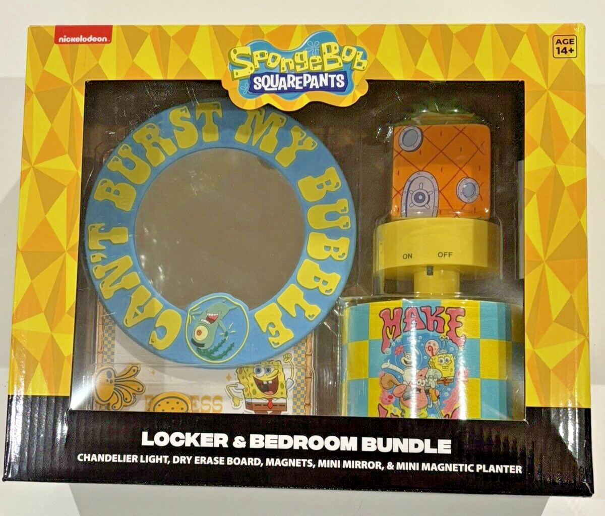 NIB Nickelodeon SPONGEBOB SQUAREPANTS 2023 LOCKER & BEDROOM BUNDLE LIGHT, MIRROR NIB Nickelodeon SPONGEBOB SQUAREPANTS 2023 LOCKER & BEDROOM BUNDLE LIGHT, MIRROR