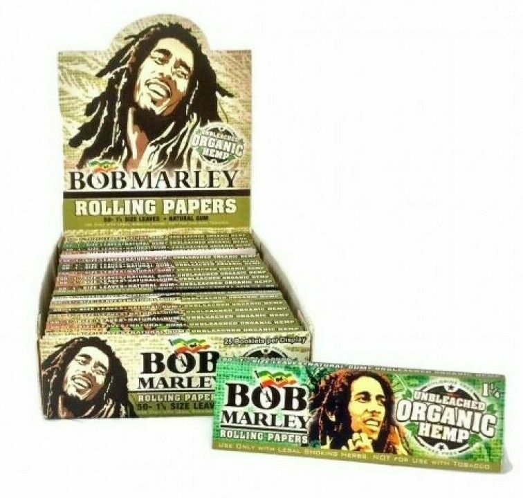 Authentic Bob Marley Organic Hemp King Size 50 Pack Paper Display Pack 