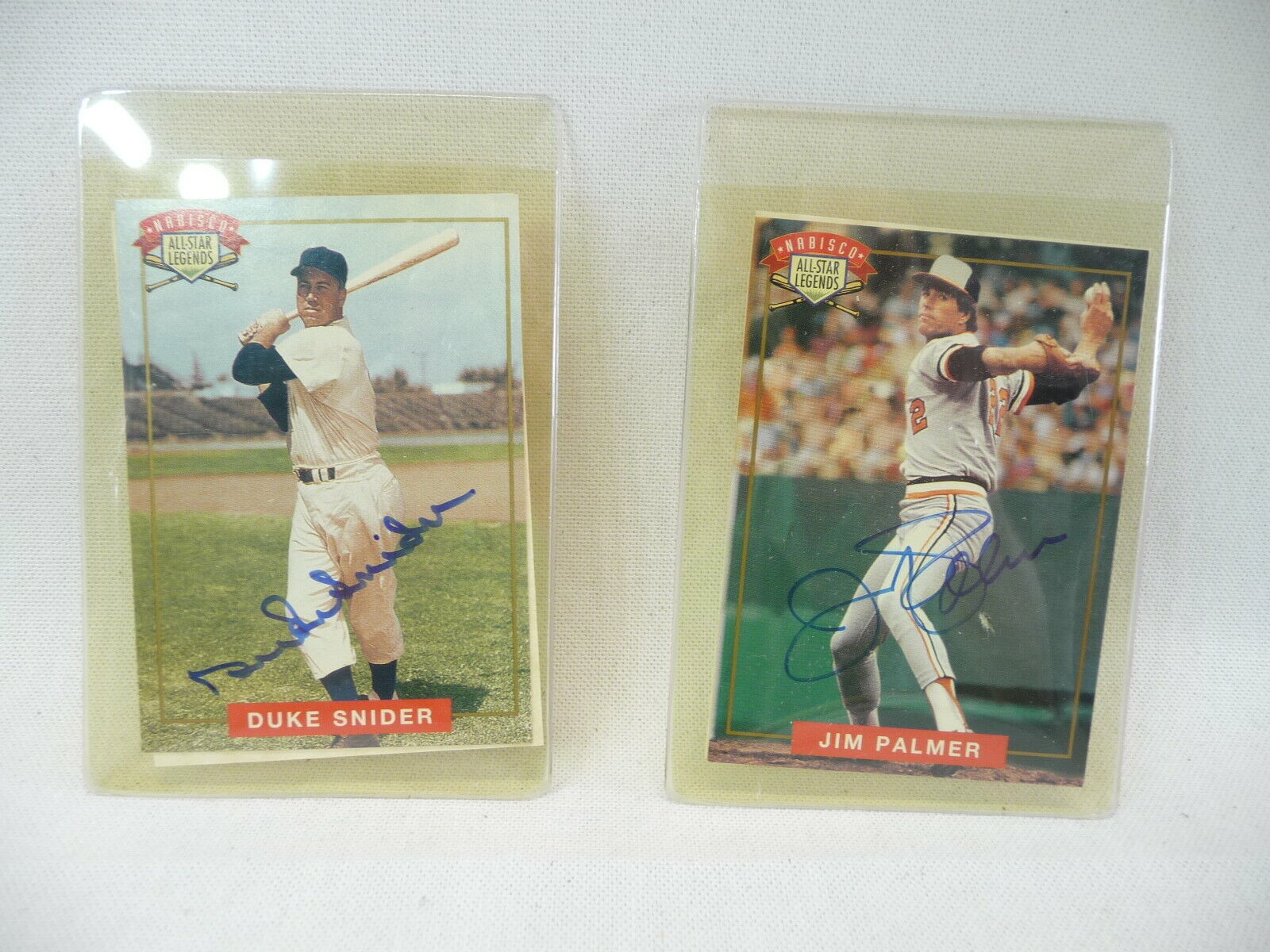 Vintage Signed Baseball Cards....Jim Palmer and Duke Snider