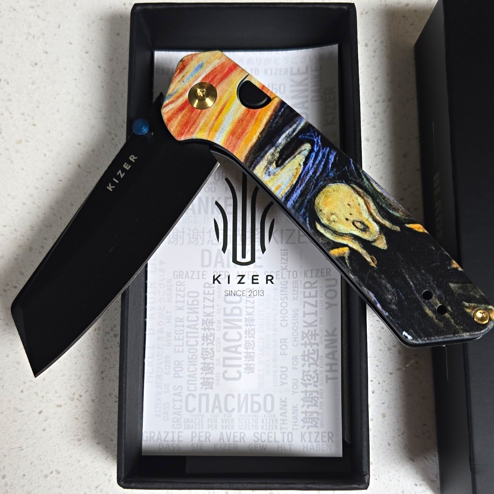 LIMITED EDITION Kizer Madrac #d out of 100 Renaissance  The Scream Munch S45VN 