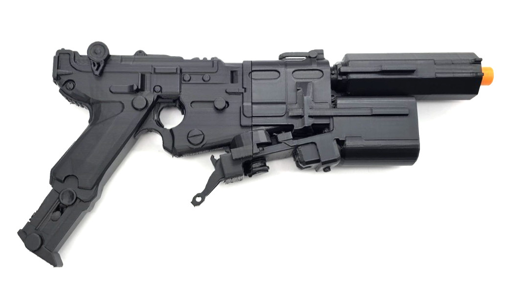 Replica Wolfenstein II Colossus Luger P61 3D Printed 1:1 Scale Cosplay Prop Replica Wolfenstein II Colossus Luger P61 3D Printed 1:1 Scale Cosplay Prop