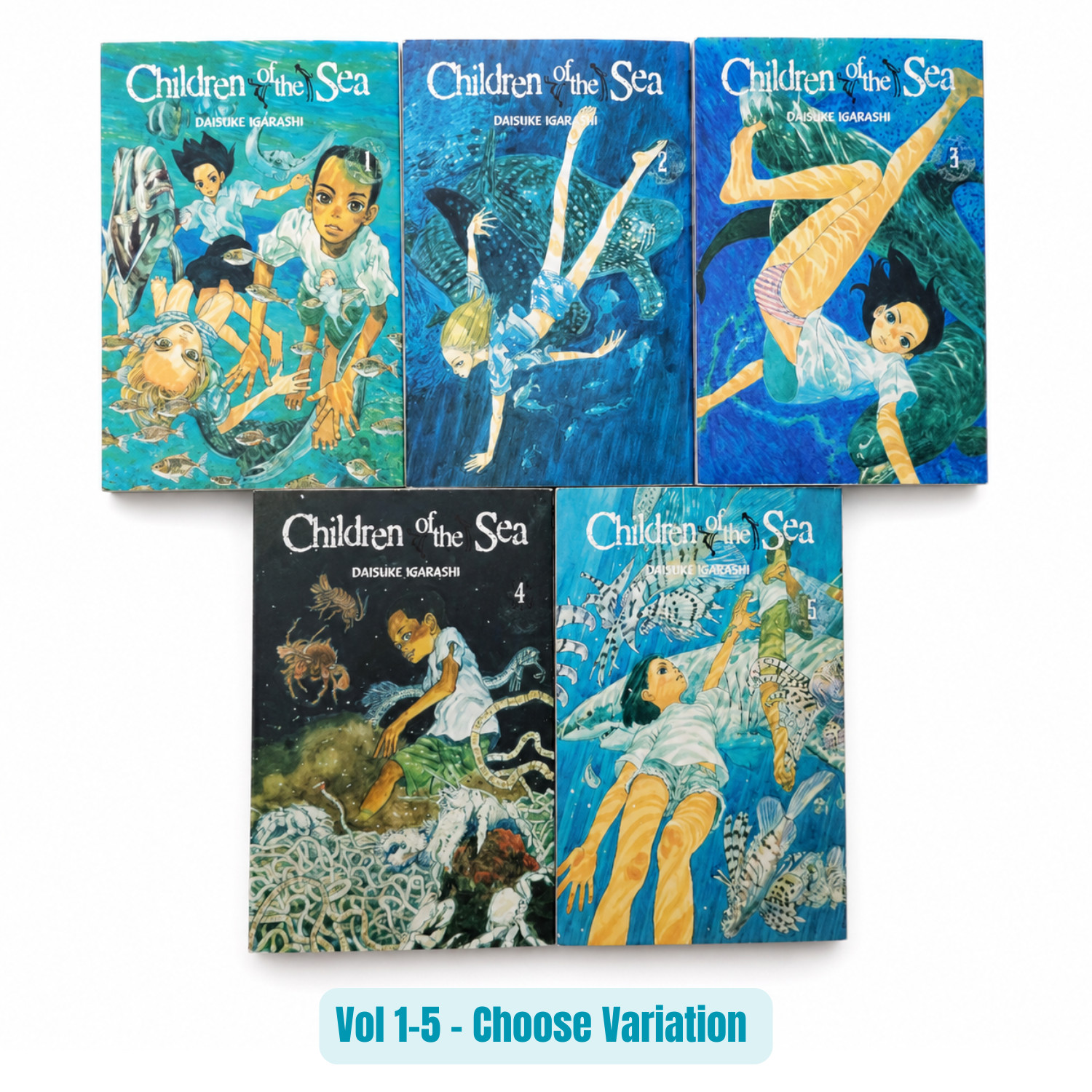 Children of the Sea Vol 1-5 English Manga by Daisuke Igarashi. Loose Set.