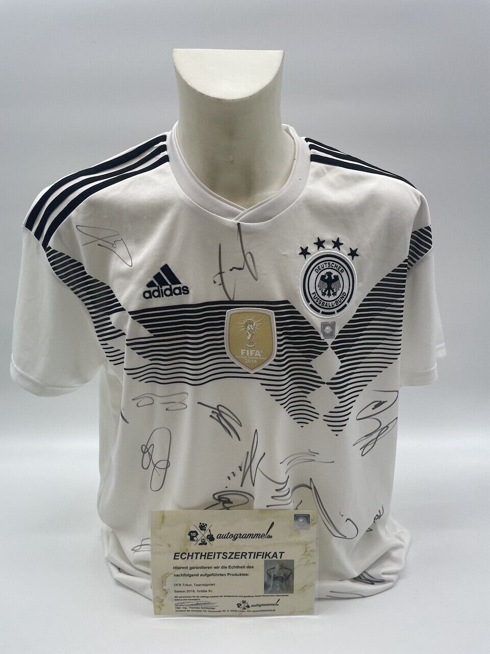 Germany Jersey 2018 Teamsigniert Autograph Football DFB Adidas COA XL XXL