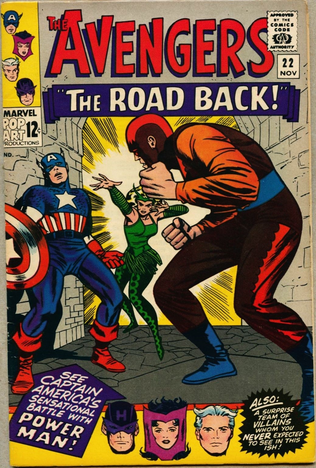 Avengers #22-1965 fn+ 6.5 Power Man Jack Kirby Wally Wood
