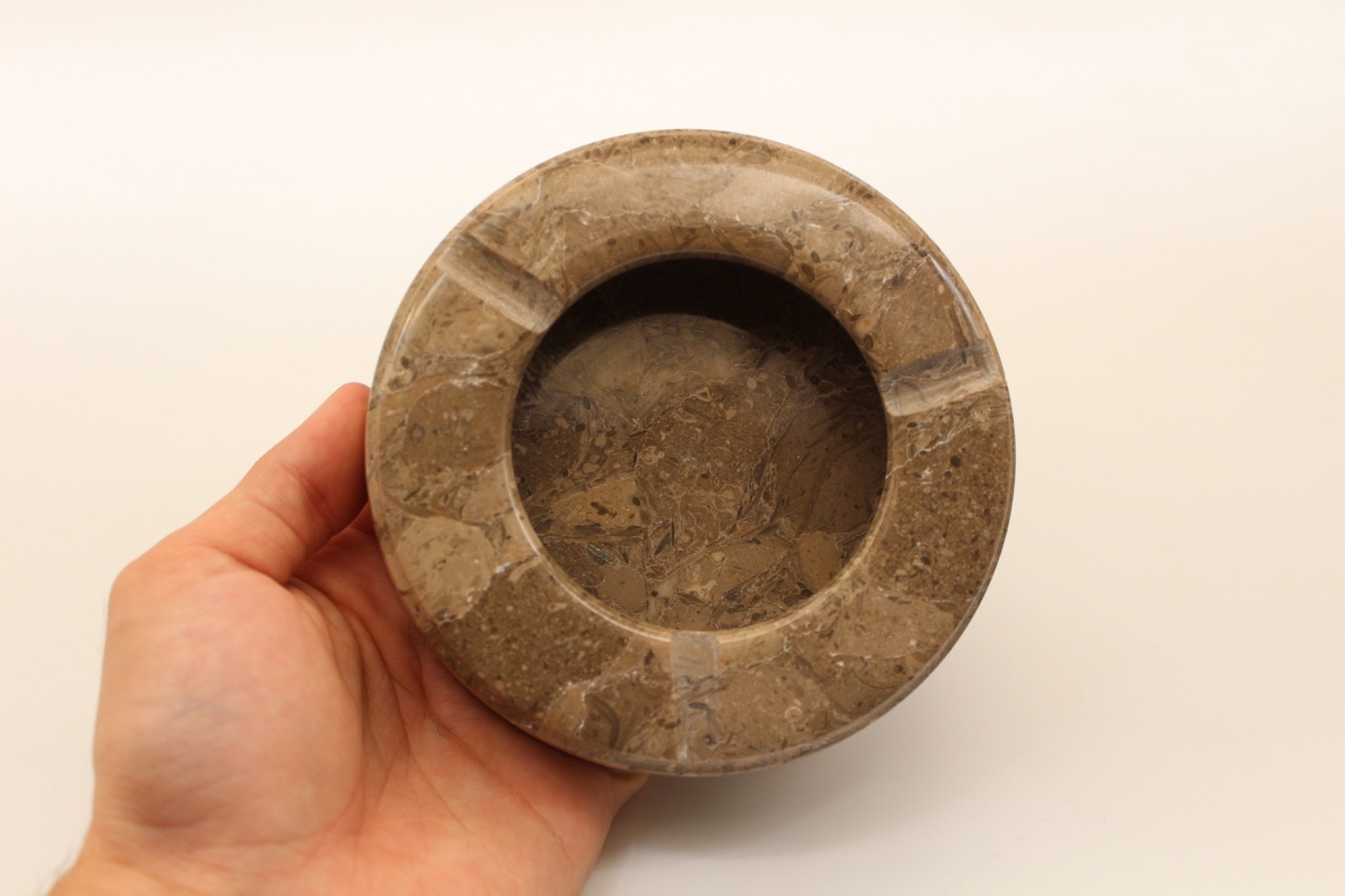 Vintage Natural Fossil Ashtray Fossilferous Limestone Ashtray Decoration Vintage Natural Fossil Ashtray Fossilferous Limestone Ashtray Decoration