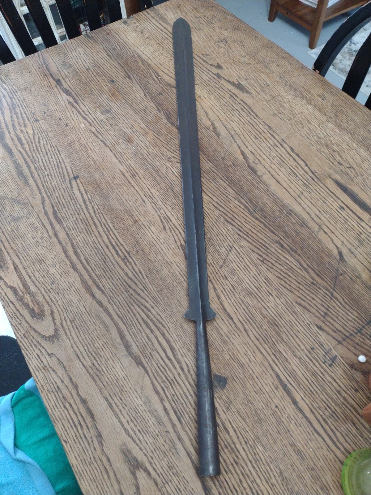 Antique African Lion Hunting Spearhead Hand Forged Iron Antique African Lion Hunting Spearhead Hand Forged Iron