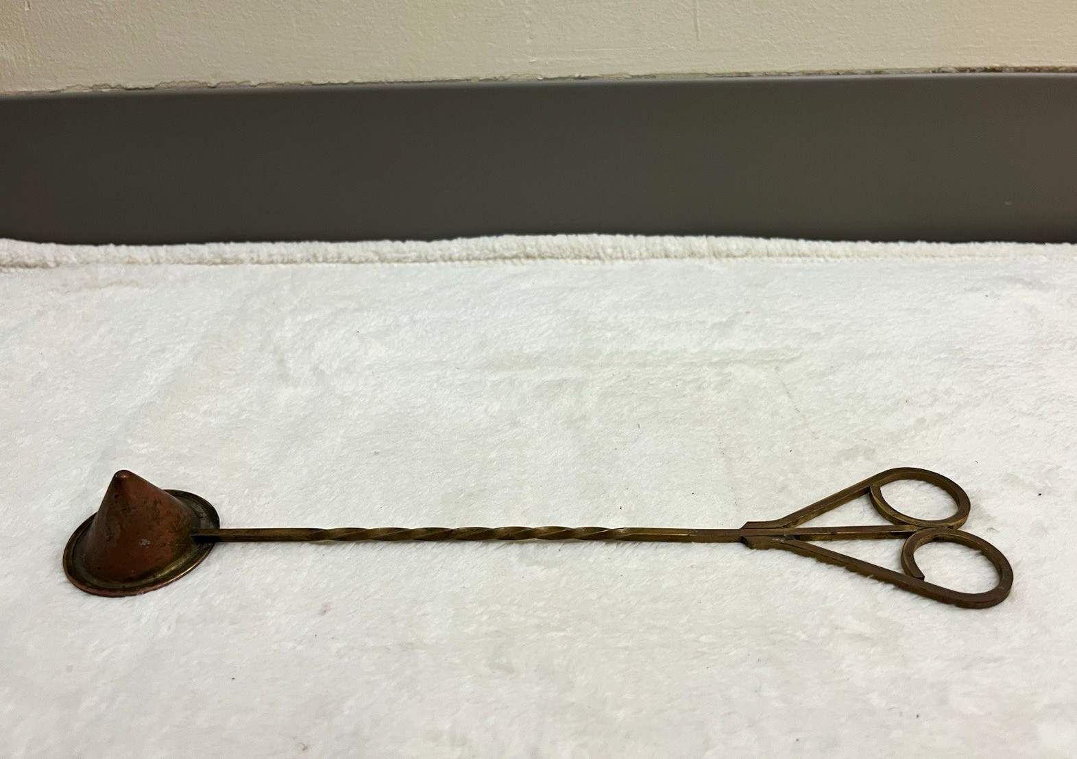 Antique/Vtg English Brass Candle Snuffer Manchester England Antique/Vtg English Brass Candle Snuffer Manchester England