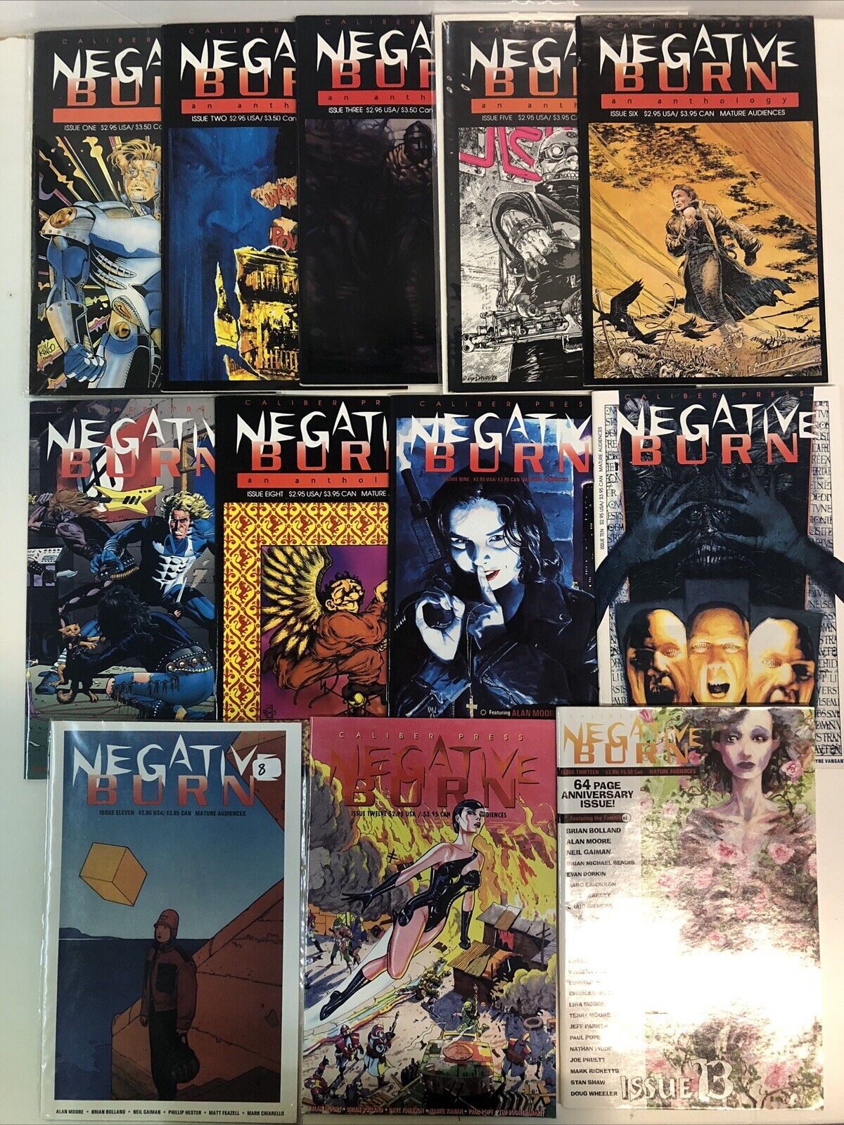 Negative Burn: An Anthology (1993) Consequential Set # 1-13 (VF/NM) Caliber