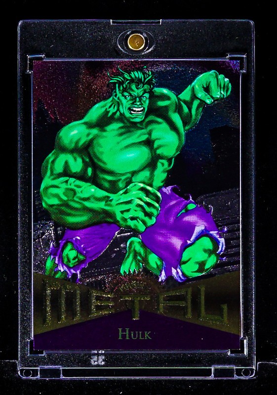 Hulk RARE VINTAGE METAL FOIL ETCHED SMASH CARD Marvel Avengers INCREDIBLE Hulk RARE VINTAGE METAL FOIL ETCHED SMASH CARD Marvel Avengers INCREDIBLE