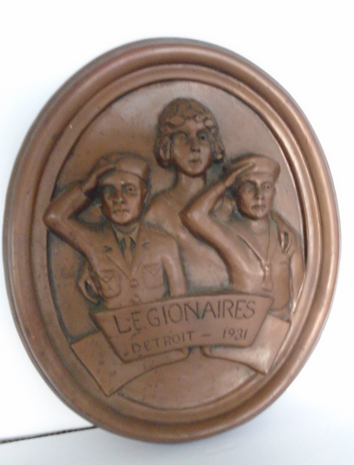 1931 Detroit Legionaires American Legion Wall Plaque 12 1/2\ 1931 Detroit Legionaires American Legion Wall Plaque 12 1/2\