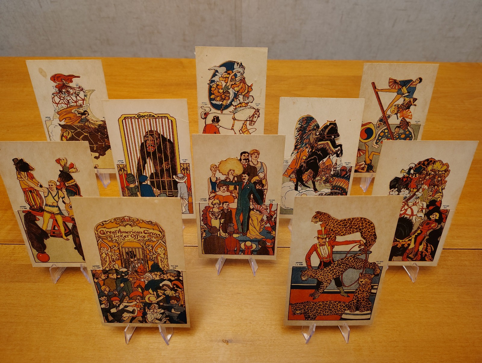 1922 City Bakery Great American Circus (D40) 10 card lot 1922 City Bakery Great American Circus (D40) 10 card lot