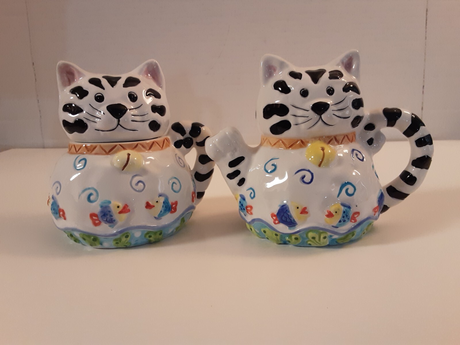 Vintage A-S-C Kitty Cat Creamer And Sugar Bowl Vintage A-S-C Kitty Cat Creamer And Sugar Bowl