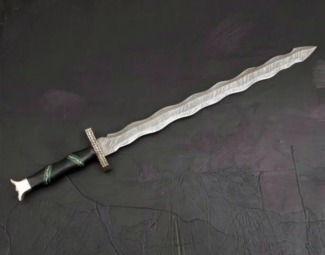 Kris Blade, Hand Forged Viking Sword, Handmade Damascus Steel Kris Blade, Hand Forged Viking Sword, Handmade Damascus Steel