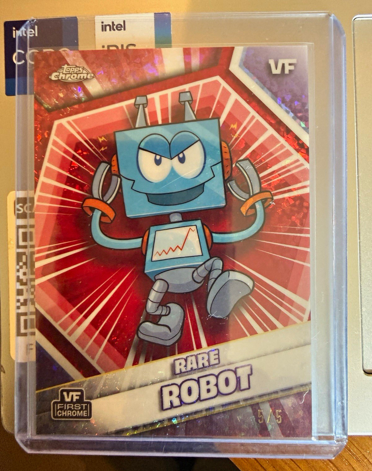 Topps 2026 Topps Chrome VeeFriends Rare Robot #VF Serial Numbered 5/5 Topps 2026 Topps Chrome VeeFriends Rare Robot #VF Serial Numbered 5/5